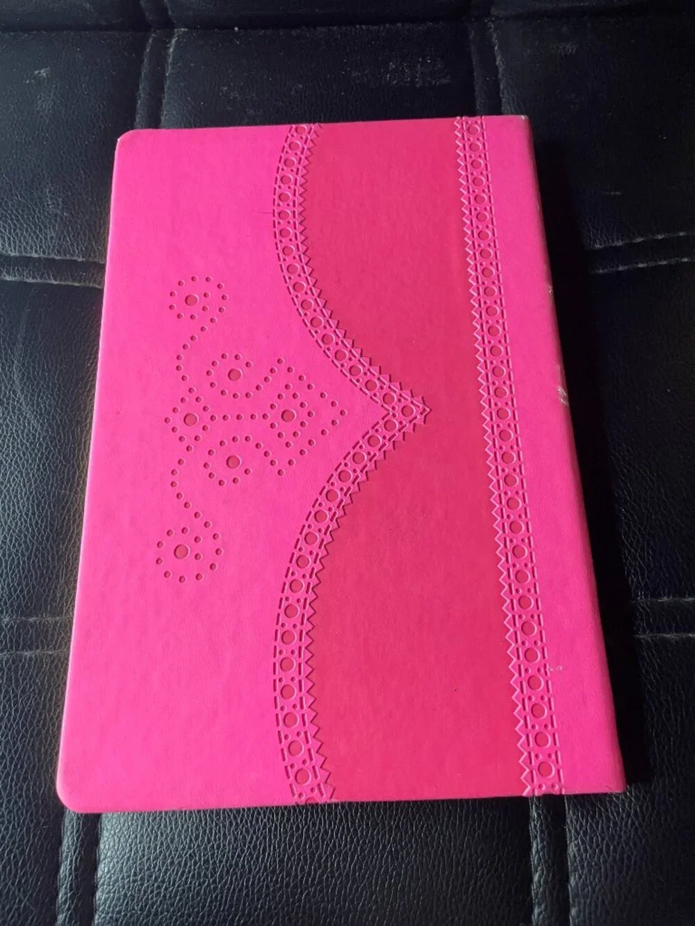 neon pink Ted Baker notebook
